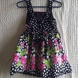 Bonnie Jean Dresses - Bonnie Jean Polka Dot Butterfly Print Dress Bonnie Jean Dresses - Bonnie Jean Polka Dot Butterfly Print Dress
